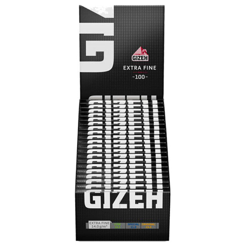 10 × GIZEH Black Extra Fine Magnet Papers Zigarettenpapier Double Window 100 Blatt 68×36mm
