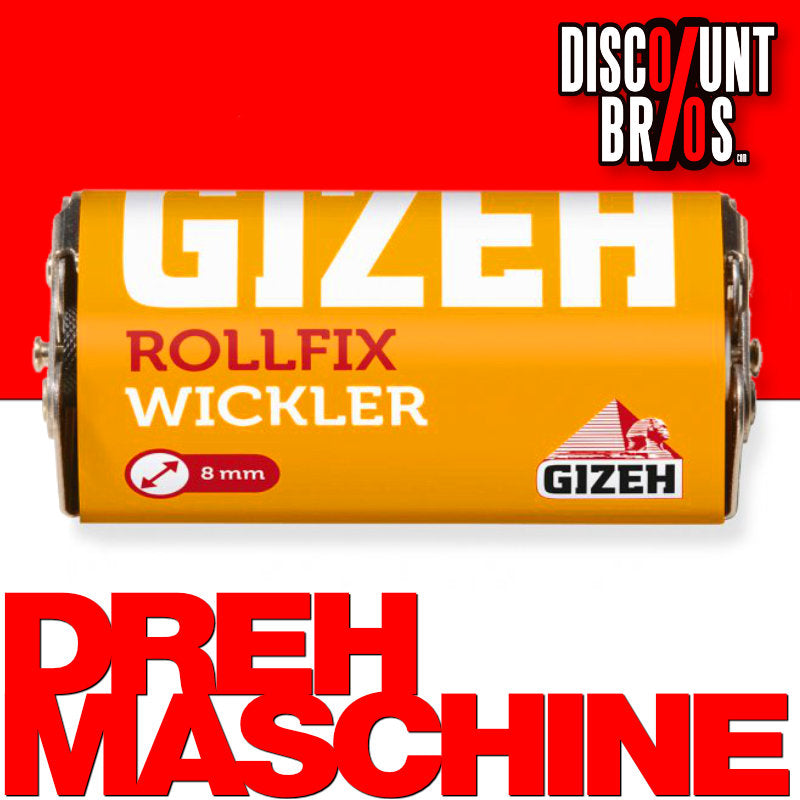GIZEH Rollfix Wickler Metall DREHMASCHINE Zigarettenwickler für 68 mm Papers + 8 mm Filter