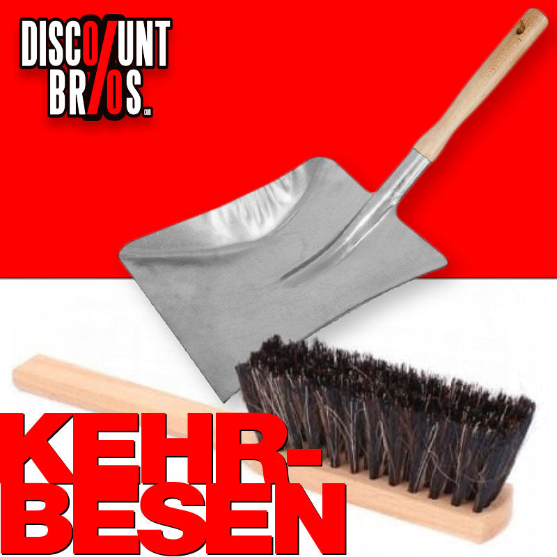 Schaufel und Besen KEHRBESEN-Set Handbürste Handbesen + Metallschaufel mit Holzstiel