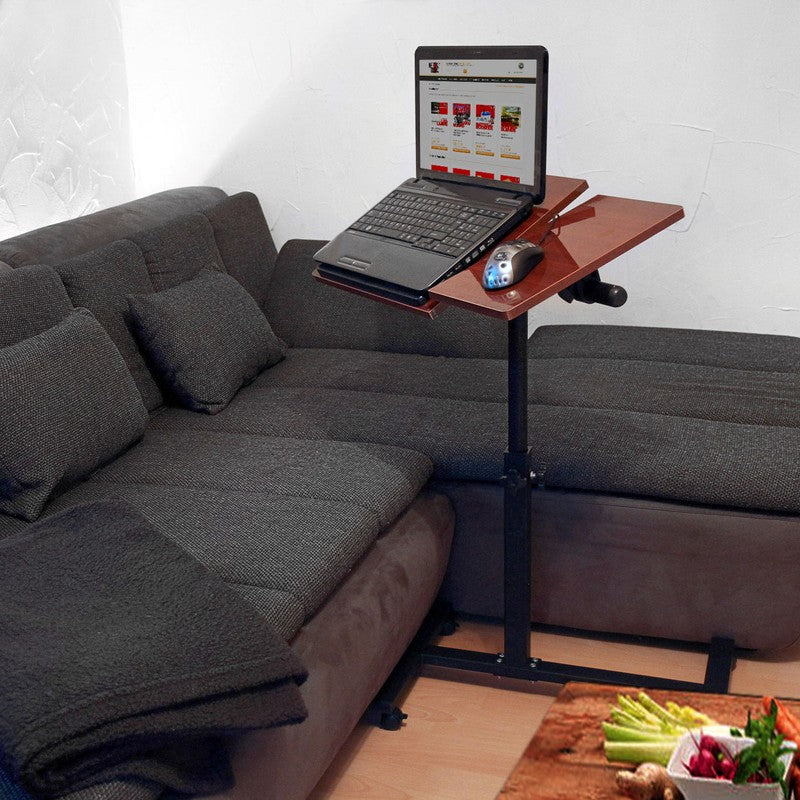 Mobiler Beistelltisch LAPTOPTISCH II Stehtisch Stehpult Notebooktisch MAHAGONI