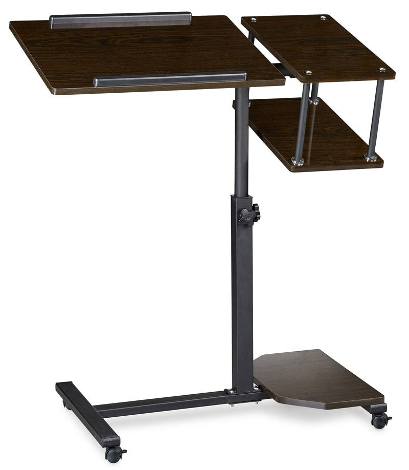 Mobiler Beistelltisch XL LAPTOPTISCH Stehtisch Stehpult Notebooktisch SCHWARZ