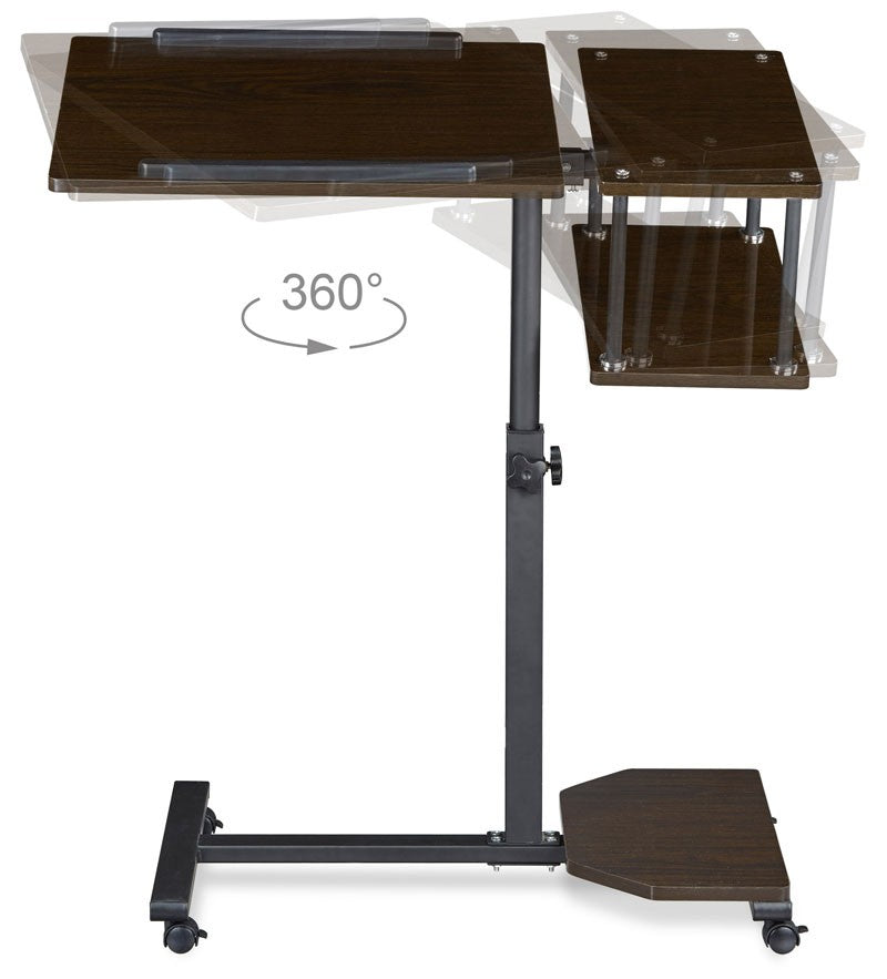 Mobiler Beistelltisch XL LAPTOPTISCH Stehtisch Stehpult Notebooktisch SCHWARZ