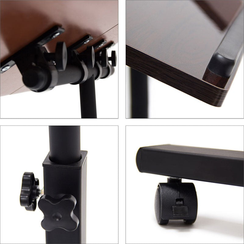 Mobiler Beistelltisch XL LAPTOPTISCH Stehtisch Stehpult Notebooktisch SCHWARZ