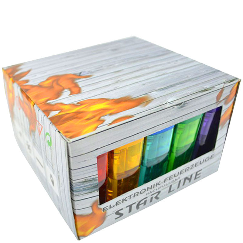 Elektronik FEUERZEUG farbig transparent nachfüllbar