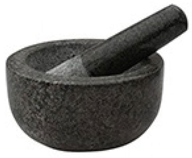 XL MÖRSER mit Stössel aus schwarzem Granit Stein Ø16cm