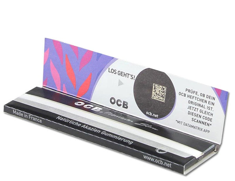 10 × OCB PREMIUM King Size Papers Black Schwarz Zigarettenpapier 32 Blatt 109×44mm