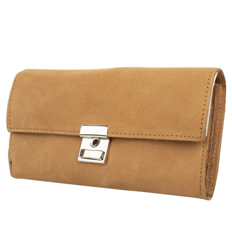 Kellner Service- PORTEMONNAIE Geldbörse aus Wildleder Echtleder BRAUN