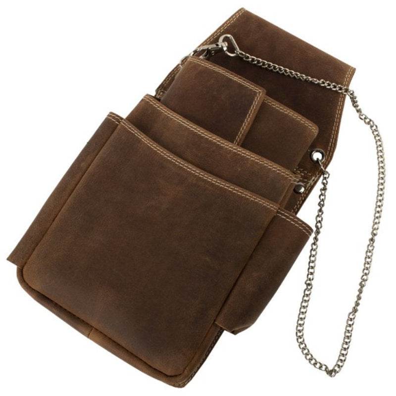 Profi KELLNER PORTEMONNAIE Geldbörse inkl. Kellnerholster aus Echtleder BRAUN