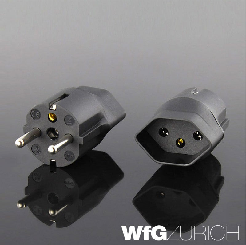 10 Stk. Übergangs-Stecker REISEADAPTER Schweiz / CH (T13) > EU / SCHUKO (Typ F CEE 7)