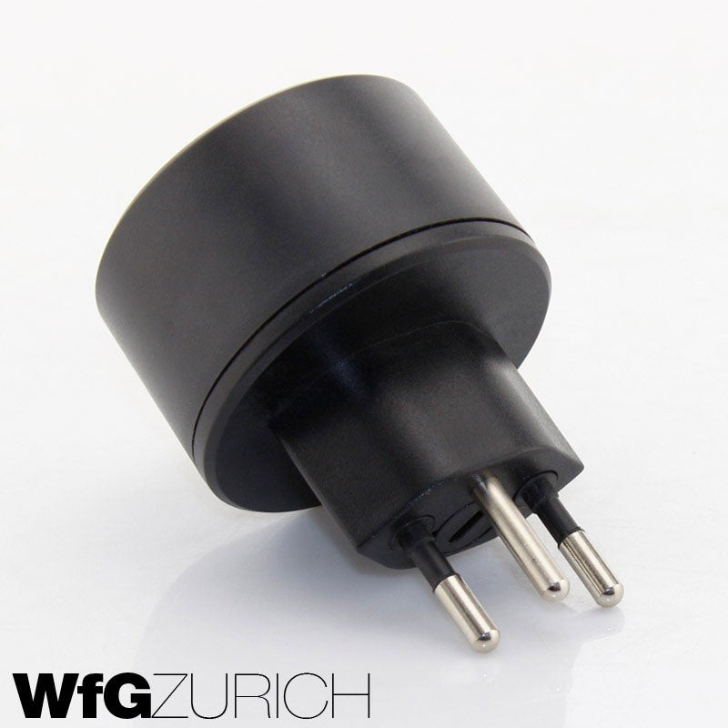 100 Stk. Reiseadapter Übergangs-Stecker SCHUKO (Typ F CEE 7) > Schweiz/CH (T12)