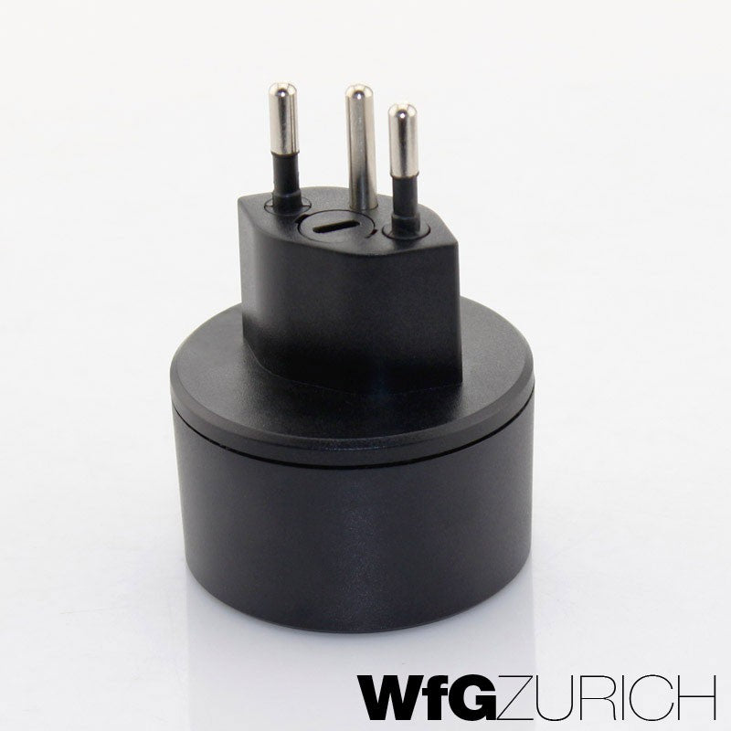 100 Stk. Reiseadapter Übergangs-Stecker SCHUKO (Typ F CEE 7) > Schweiz/CH (T12)