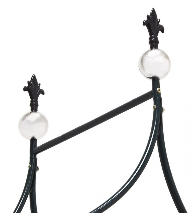 ROSENBOGEN geschwungene Rankhilfe aus Metall mit Kugelkronen