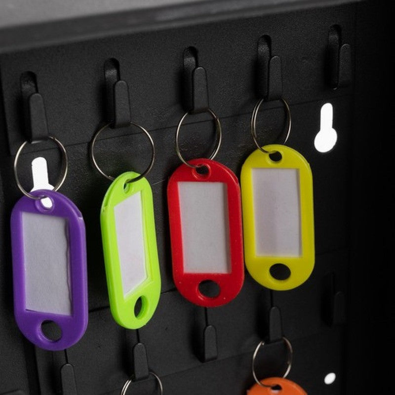 Schlüsselschrank SCHLÜSSELKASTEN Schlüsselsafe für 48 Schlüssel mit farbigen Anhängern