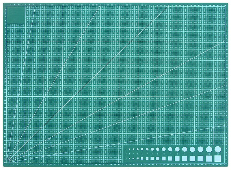 Selbstheilende Schneidematte CUTTING MAT Bastelmatte mit Skala doppelseitig GRÜN A2 45×60cm