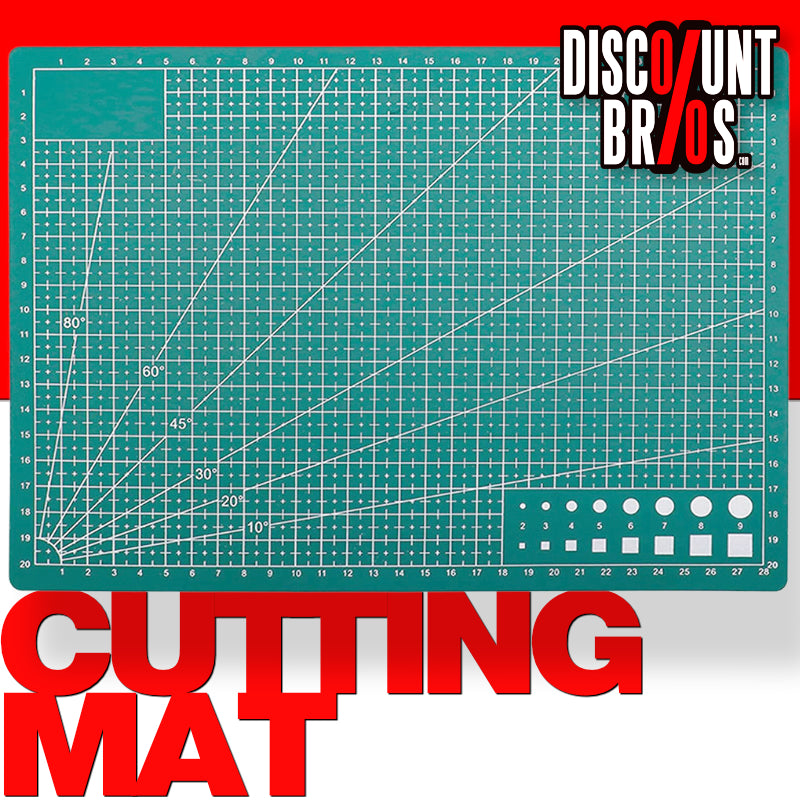 Selbstheilende Schneidematte CUTTING MAT Bastelmatte mit Skala doppelseitig GRÜN A4 22×30cm