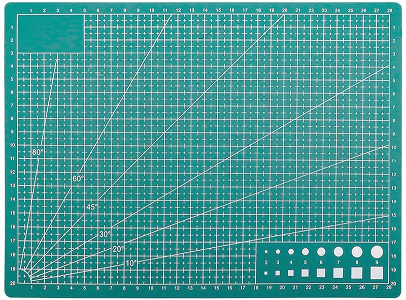 Selbstheilende Schneidematte CUTTING MAT Bastelmatte mit Skala doppelseitig GRÜN A4 22×30cm