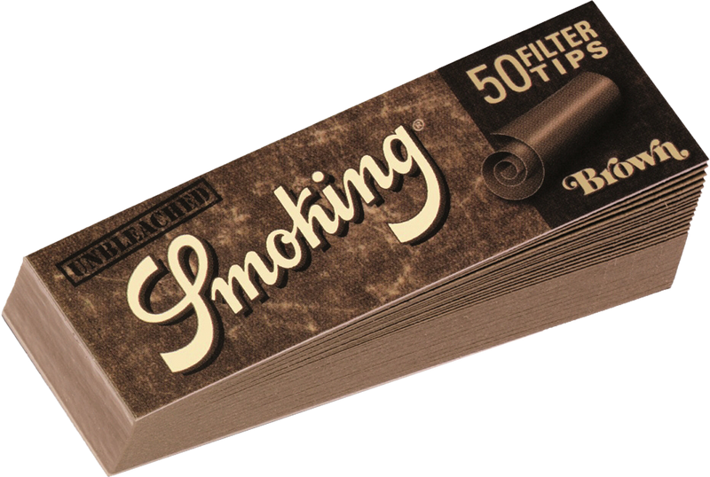 50 × SMOKING BROWN Slim Filter Tips 50 Blatt 20x60mm