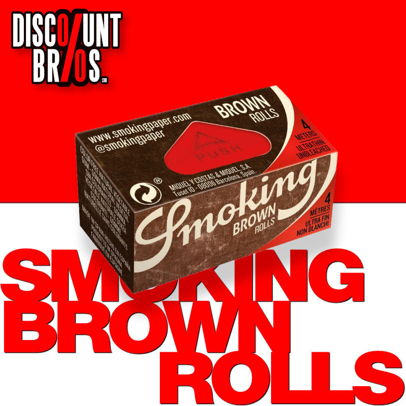 Zigarettenpapier SMOKING BROWN ROLLS Papers Rolle Braun