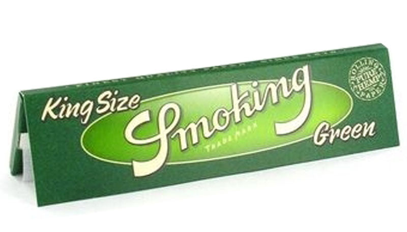 10 × SMOKING GREEN Grün HANF King Size Hemp Papers 33 Blatt Zigarettenpapier 110×52mm