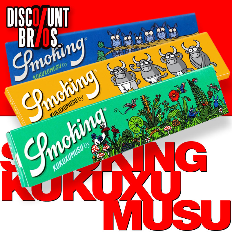 SMOKING kukuxumusu King Size Ultra Fine Papers 33 Blatt Zigarettenpapier 108×44mm
