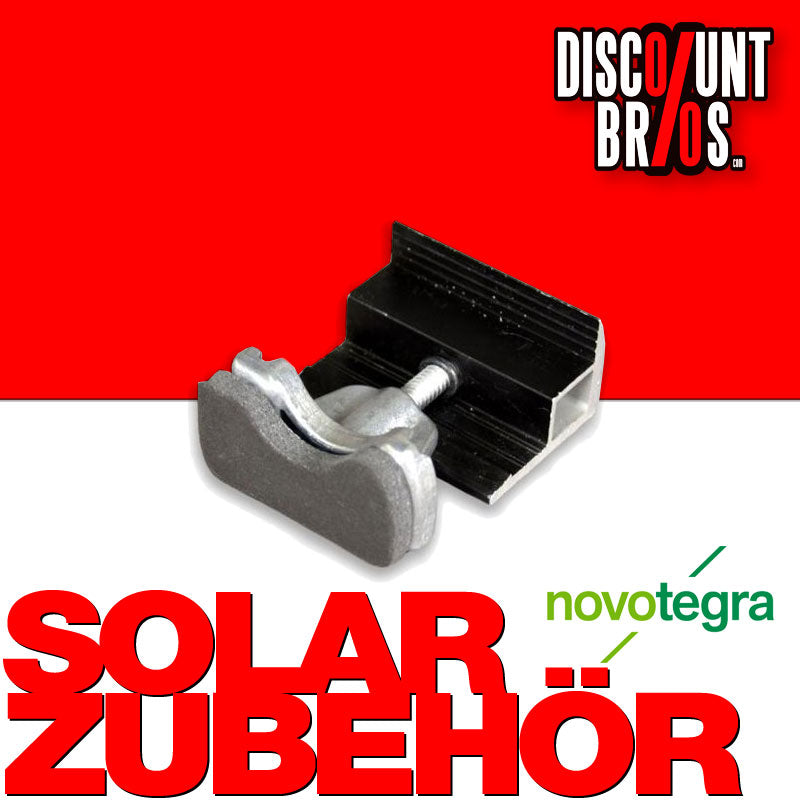 novotegra SOLAR Modulbefestiger 20 Endklemmen 30-42mm SCHWARZ