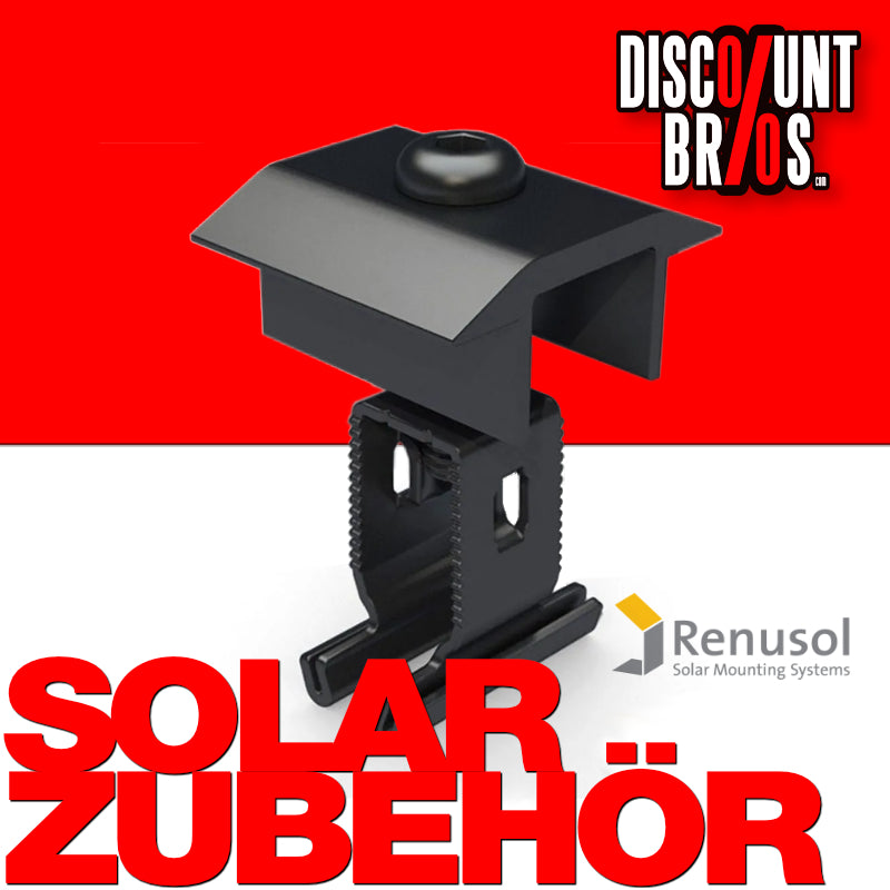 VarioSole+ SOLAR MONTAGE Modul-Klemmen Mittelklemme+ 30-50mm schwarz