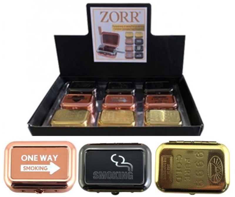 Feldaschenbecher MINI TASCHEN ASCHENBECHER Metall Rechteckig SUJETS