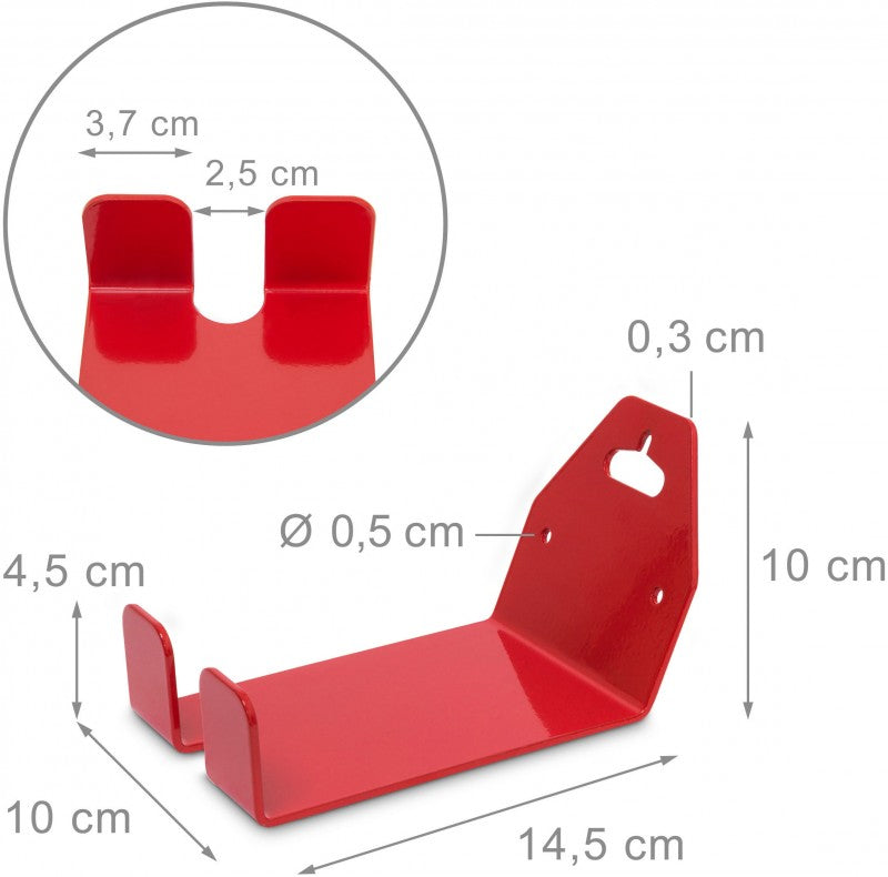 VELOSTÄNDER Fahrrad WANDHALTERUNG Fahrradständer Veloaufhängung für Pedale ROT