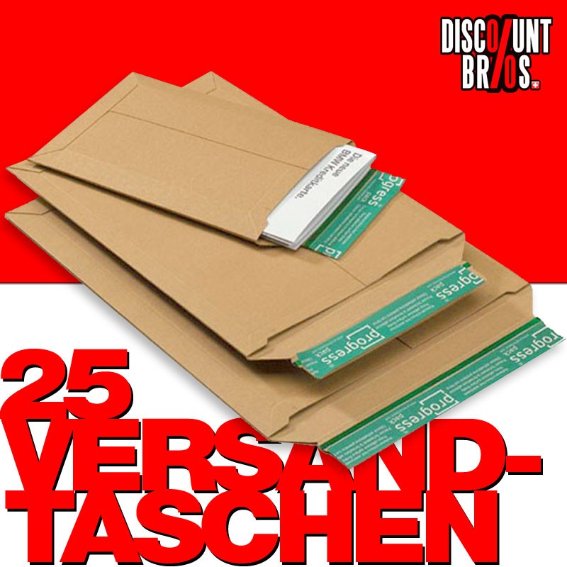 25 Stk. C5 VERSANDTASCHEN aus Karton Vollpappe Braun A5 B5 C5 DIN Lang 25×17,5cm