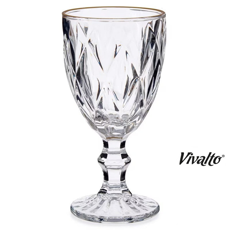 6er-Set Trinkgläser mit Goldand WEINGLAS Weingläser Glas von VIVALTO 6×33cl