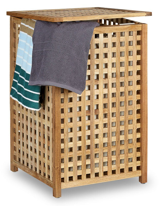 Wäschetruhe Wäschebox WÄSCHEKORB Wäschesammler Walnuss