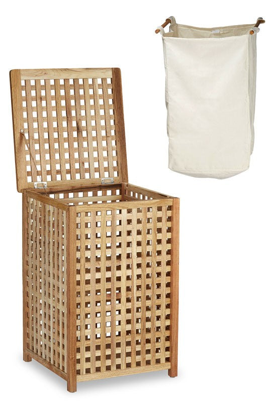 Wäschetruhe Wäschebox WÄSCHEKORB Wäschesammler Walnuss