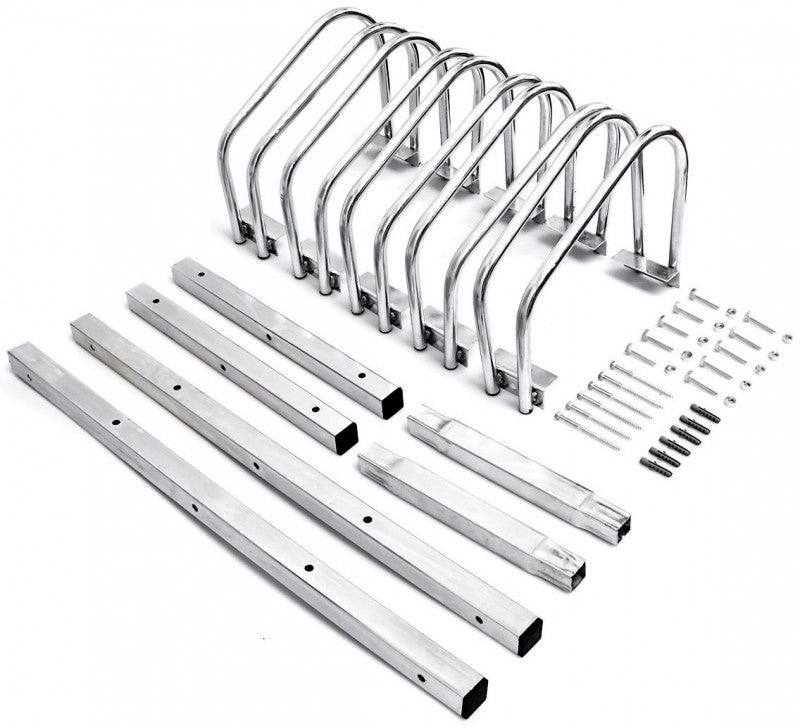 5-er VELOSTÄNDER verchromt Fahrradständer für Boden- & Wandmontage