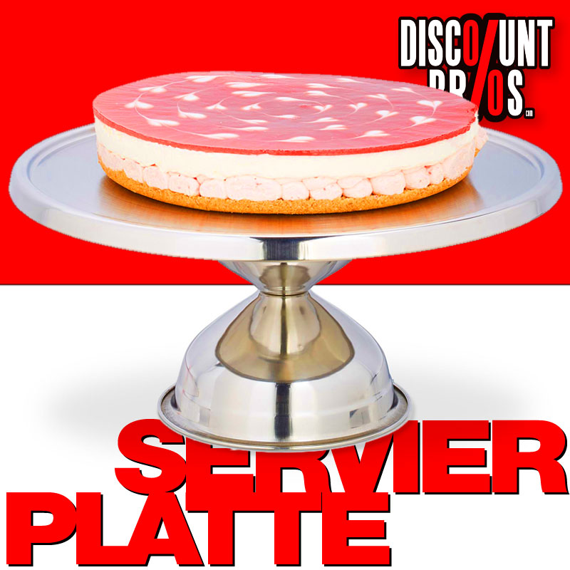 Drehbare Kuchenservierplatte DREHPLATTE Tortenplatte Servierplatte aus Edelstahl Ø32,5cm
