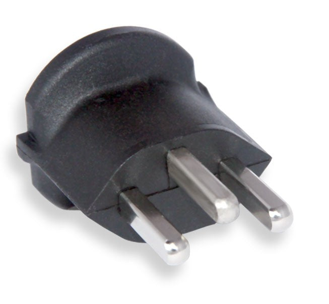 Permanent Fixadapter Fix-Adapter Stecker SCHUKO ( Typ F CEE 7 ) zu Schweiz ( Typ 23 T23 16A )