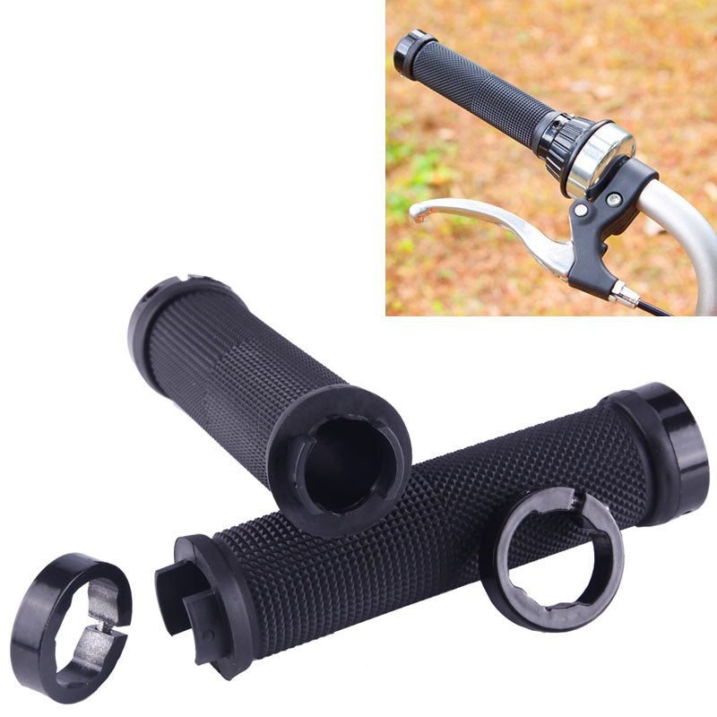 Komfort Velo Fahrrad BMX MTB LENKERGRIFFE Gummi + Alu SCHWARZ