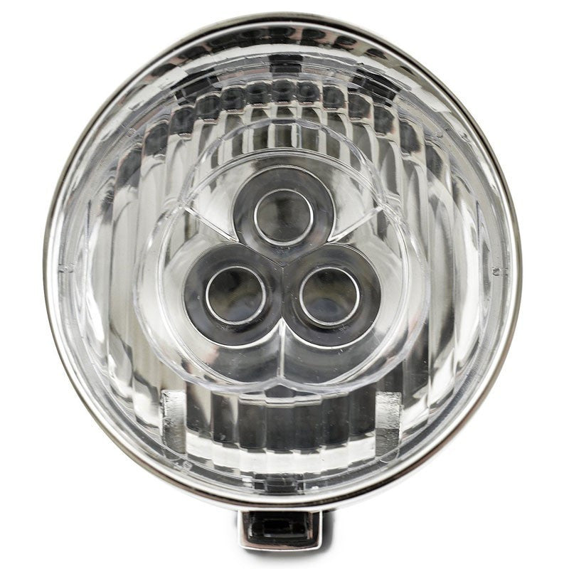 Retro-Design VELOLICHT mit 3 LED Fahrrad Velolampe Scheinwerfer Frontscheinwerfer ROT