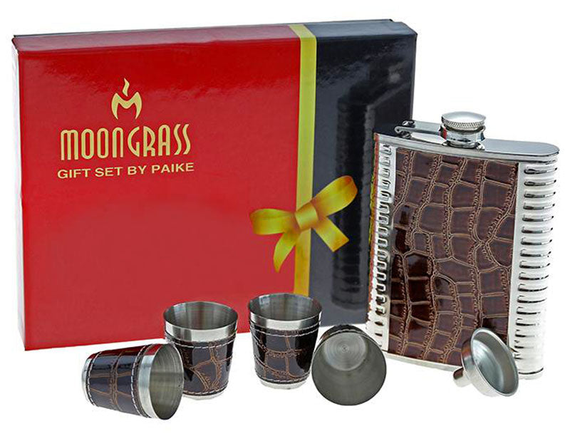 Geschenk-Set FLACHMANN 6-tlg. Chrom KROKODIL