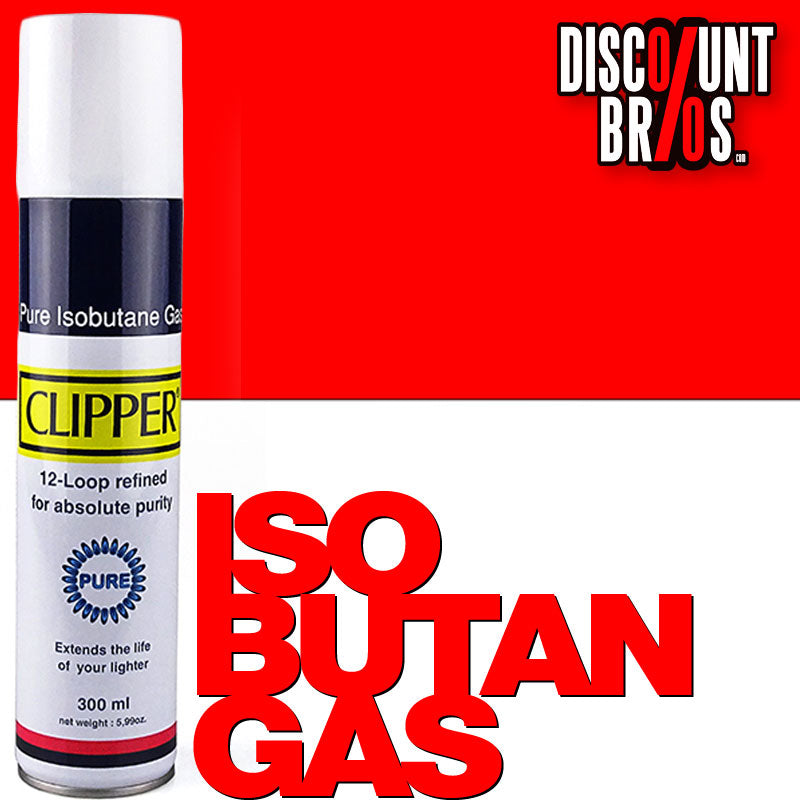 Gas Refill Isobutan Gas Premium FEUERZEUGGAS mit Metall-Ventil von CLIPPER 300ml