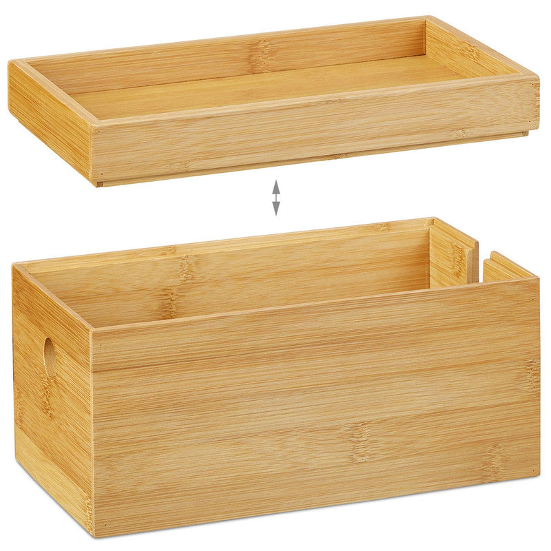 KABELBOX Ladestation Organzier Bambus Holz