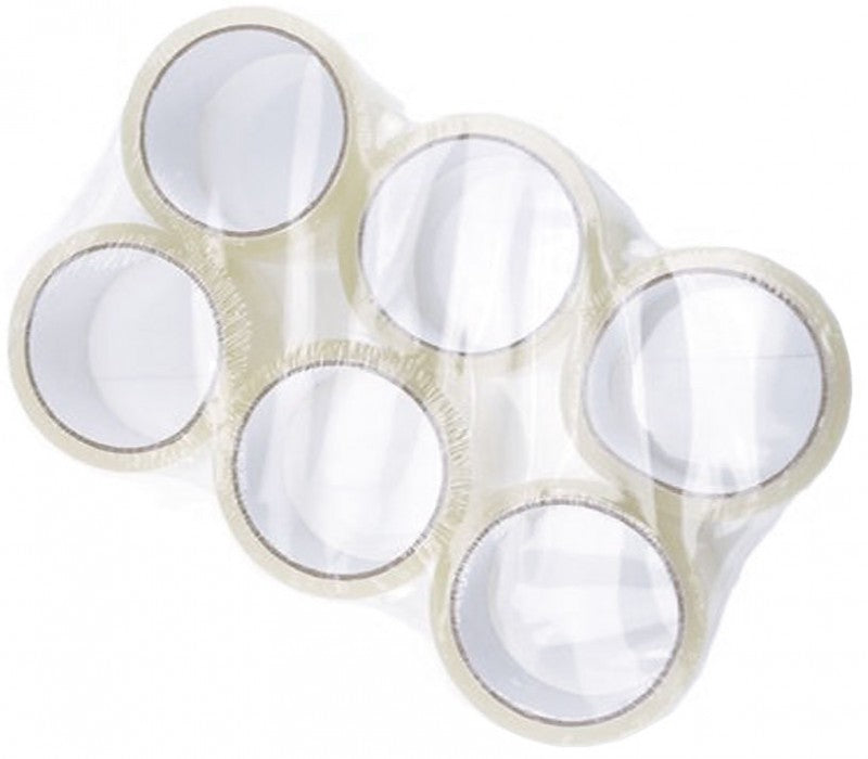 6 Stk. Packband KLEBEBAND für Kartonschachteln etc. 66m 50mm transparent