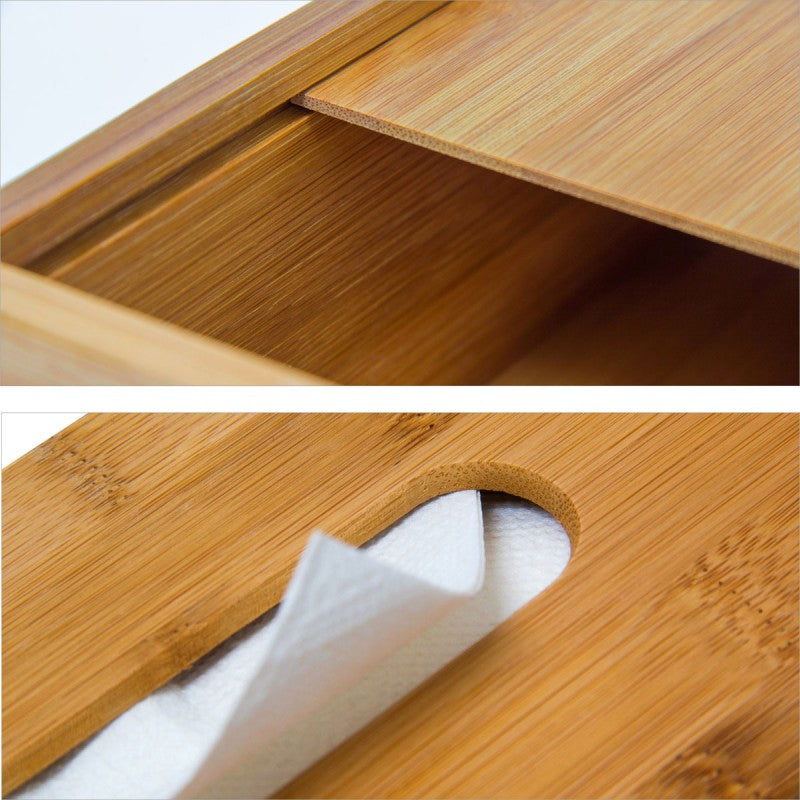 Bambus KOSMETIKTÜCHERBOX ovale Öffnung 24 cm