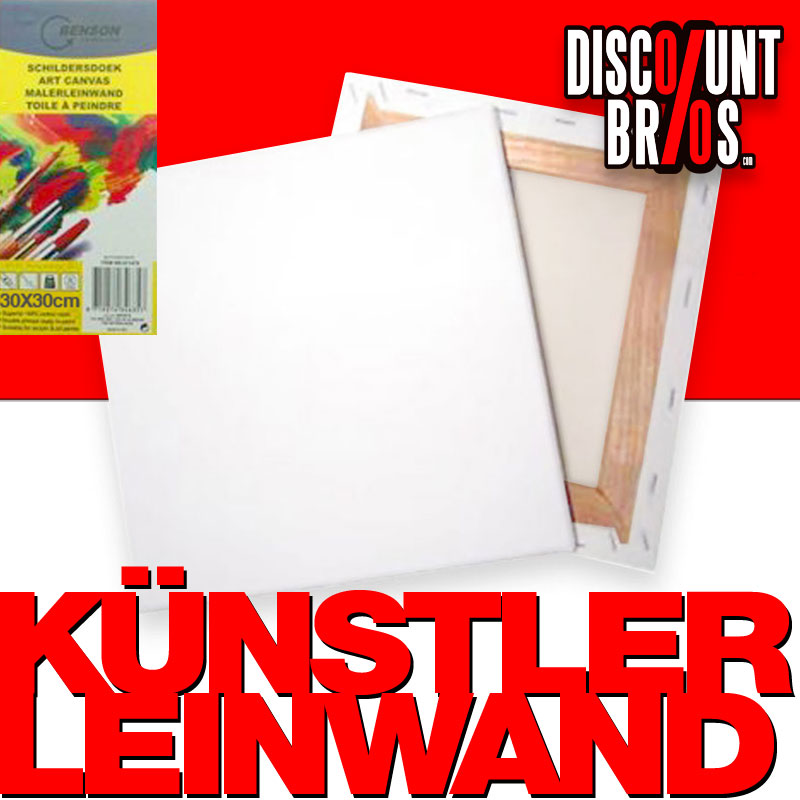Künstler LEINWAND quadratisch grundiert auf Keilrahmen für Kunstmaler 30×30cm