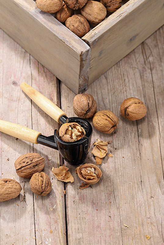 Aluguss NUSSKNACKER und Flaschennöffner mit Holzgriff