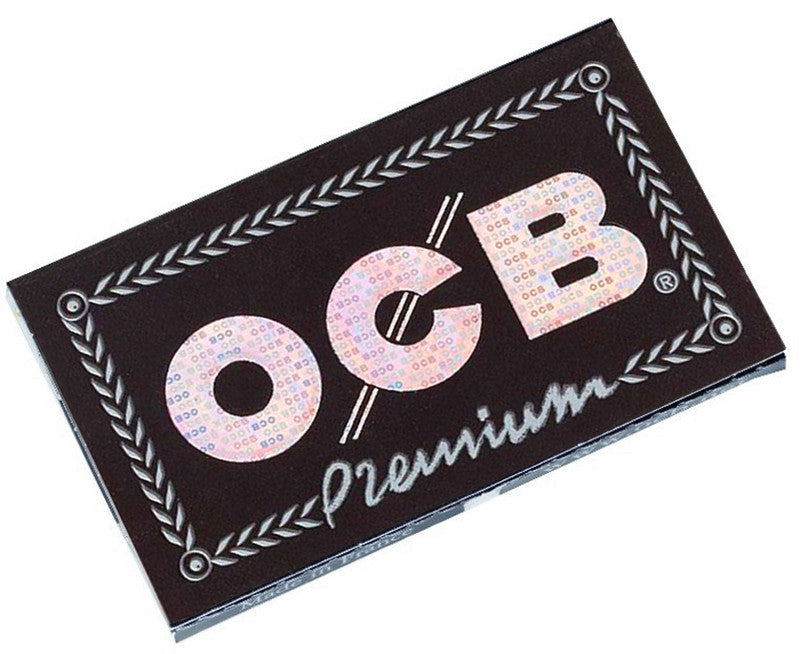 10 × OCB PREMIUM Double Window Papers Black Schwarz Zigarettenpapier 100 Blatt 69×36mm