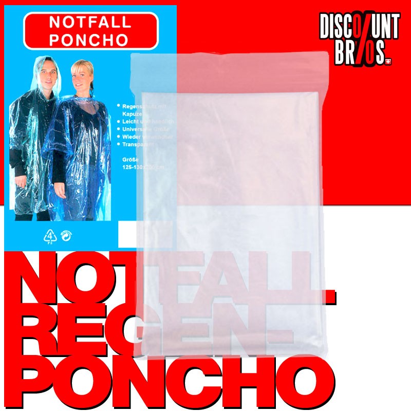 REGENPONCHO für den Notfall transparent
