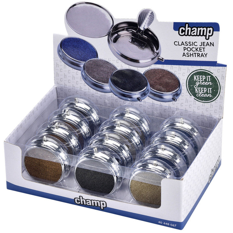 Feldaschenbecher MINI TASCHEN ASCHENBECHER JEANS von CHAMP