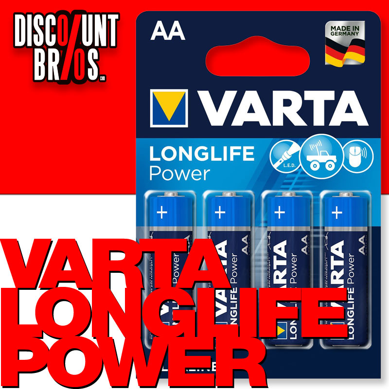 VARTA 4906 Longlife Power Batterien AA Mignon LR6 4er Pack High Energy