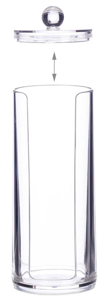 WATTEPAD DISPENSER Box mit Deckel TRANSPARENT 2er Set