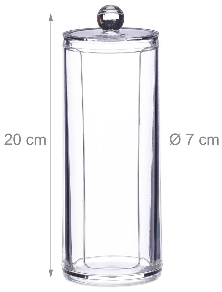 WATTEPAD DISPENSER Box mit Deckel TRANSPARENT 2er Set